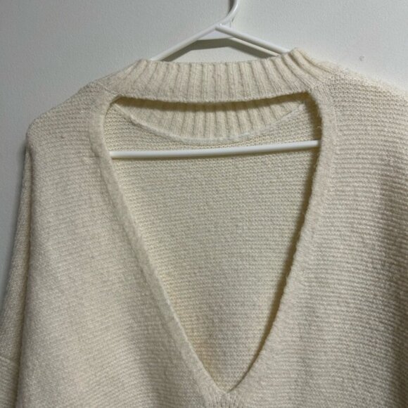 Oak + Fort Chunky Open  Back Knit Sweater - Picture 3 of 5